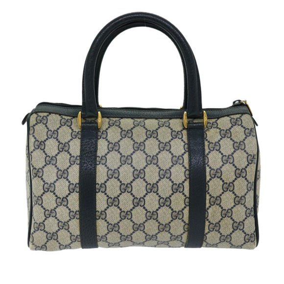 GUCCI GG Supreme Sherry Line Hand Bag PVC Navy Red 40 02 006 Auth 69897 - Picture 2 of 16